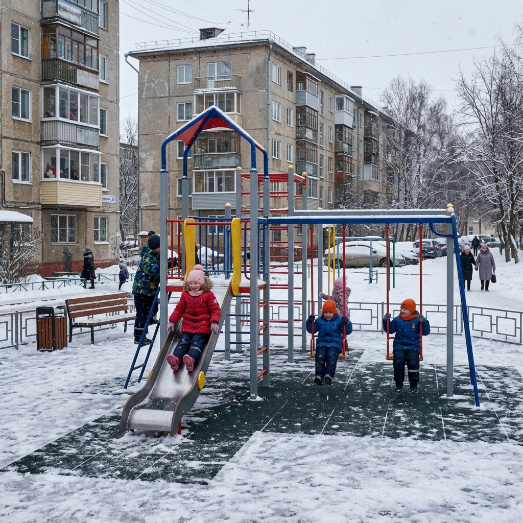 Металлическая детская площадка 